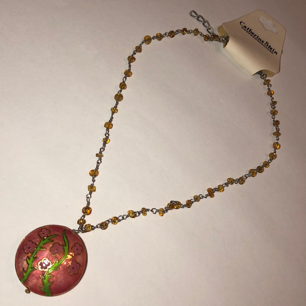 Catherine Stein Pink Pendant Necklace